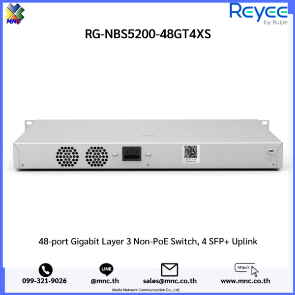 RG-NBS5200-48GT4XS-UP 48-port Gigabit Layer 3 PoE+ Max 740W Switch, 4 SFP+ Uplink