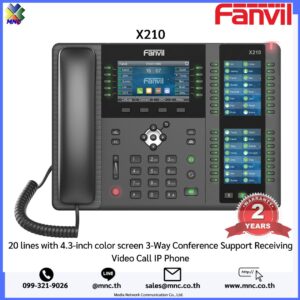 Fanvil รุ่น X210 20 lines with 4.3-inch color screen 3-Way Conference Support Receiving Video Call IP Phone
