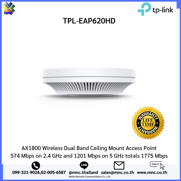 EAP620 HD, TP-LINK AX1800 Wireless Dual Band Ceiling Mount Access Point - Image 3