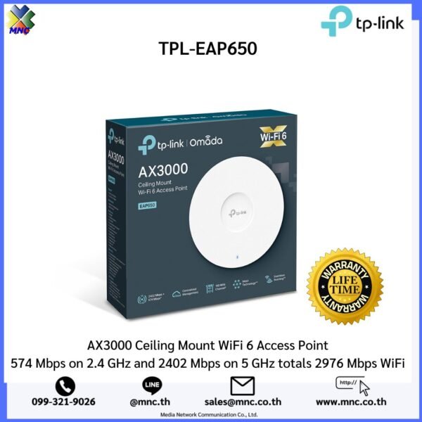 EAP650, TP-LINK AX3000 Ceiling Mount WiFi 6 Access Point - Image 5