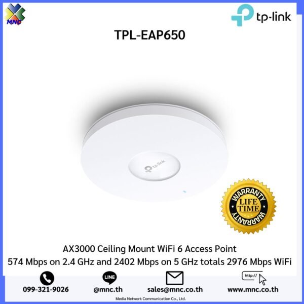 EAP650, TP-LINK AX3000 Ceiling Mount WiFi 6 Access Point - Image 4