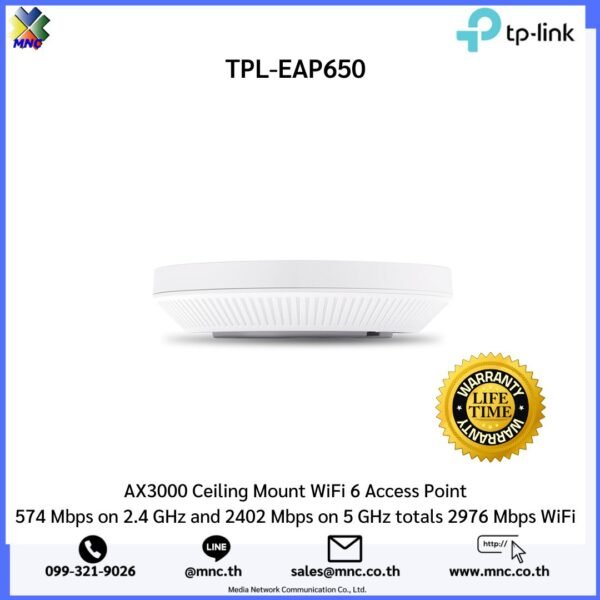 EAP650, TP-LINK AX3000 Ceiling Mount WiFi 6 Access Point - Image 3