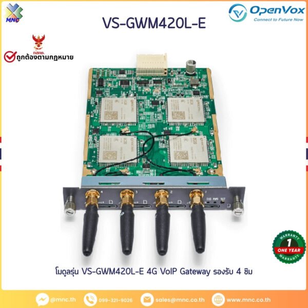 OpenVox โมดูลรุ่น VS-GWM420L-E 4G VoIP Gateway รองรับ 4 ซิม