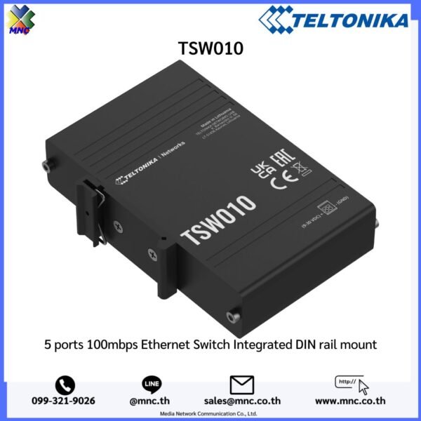 TSW010 5 x ETH port, 10/100 Mbps, supports auto MDI/MDIX crossover