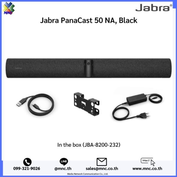 Jabra PanaCast 50 180° Panoramic 4K USB Collaboration Videobar