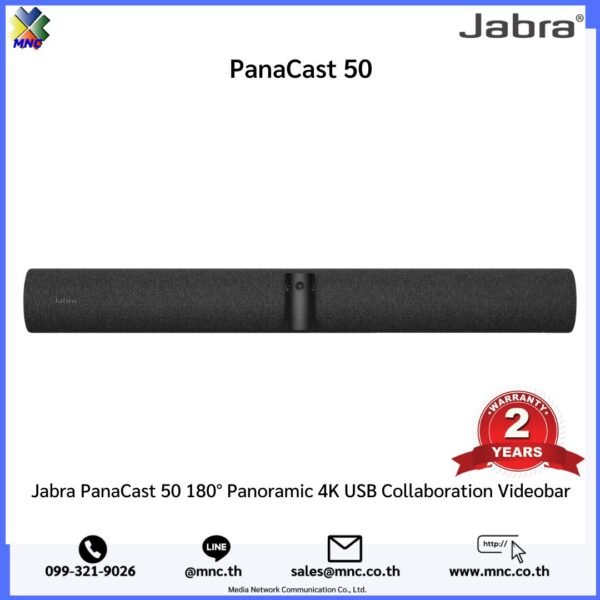 Jabra PanaCast 50 180° Panoramic 4K USB Collaboration Videobar
