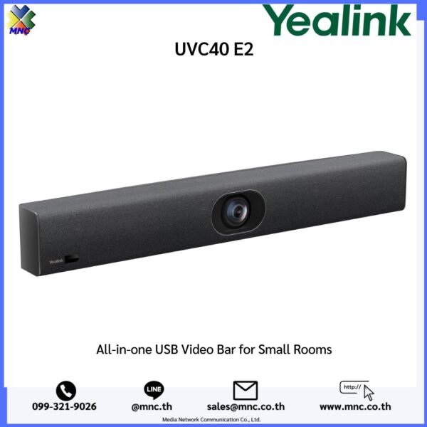 Yealink UVC40-E2 All-in-one USB Video Bar for Conferrence in Small Rooms
