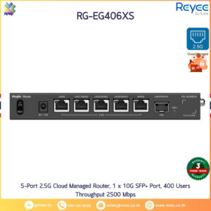 5-Port 2.5G Cloud Managed Router, 1 x 10G SFP+ Port, 400 Users Throughput 2500 Mbps