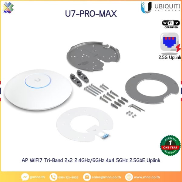 Unifi AP WIFI7 Tri-Band 2×2 2.4GHz/6GHz 4x4 5GHz 2.5GbE Uplink