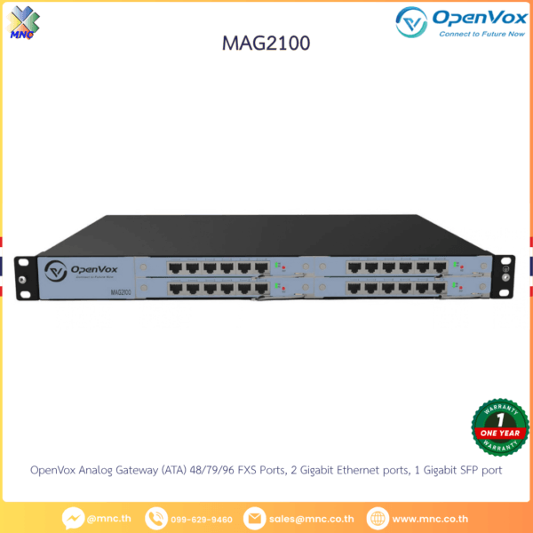 OpenVox MAG2100 Series Analog Gateway Supports 48/72/96 FXS ports;