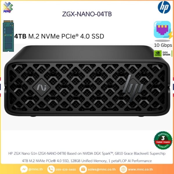 ZGX NANO A1N9T, HP ZGX Nano G1n AI Station NVIDIA GB10 128GB 4TB (DGX Spark)